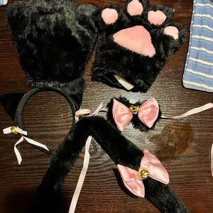 Black and Pink Cat Costume Set for Kids